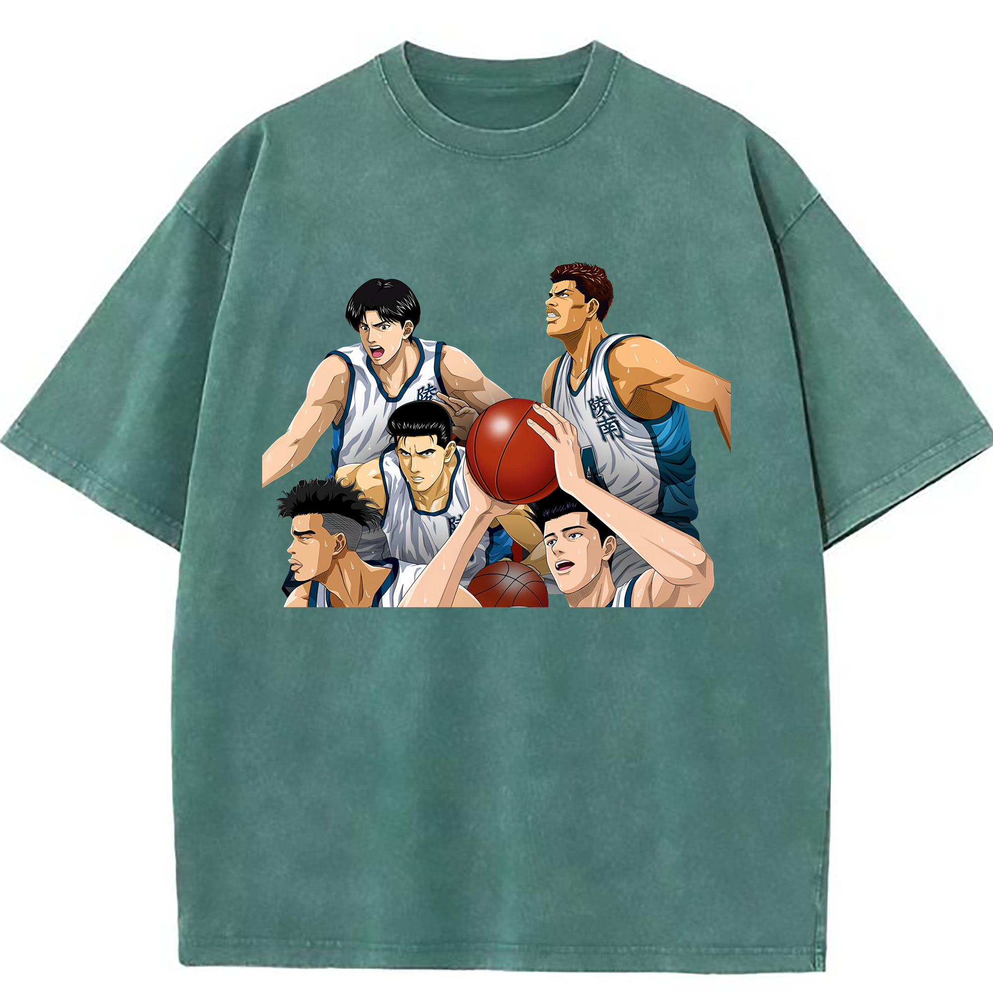 （画像用） SLAM DUNK／スラムダンク 綿100% ヴィンテージ風 半袖Tシャツ（フロントプリント）